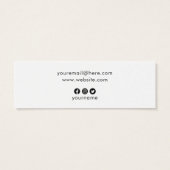 Aangepaste Logo sociale media Eenvoudig Label voor Mini Visitekaartjes (Achterkant)