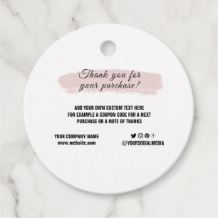 Aangepaste logo sociale media-elegant bedankt bedankjes labels