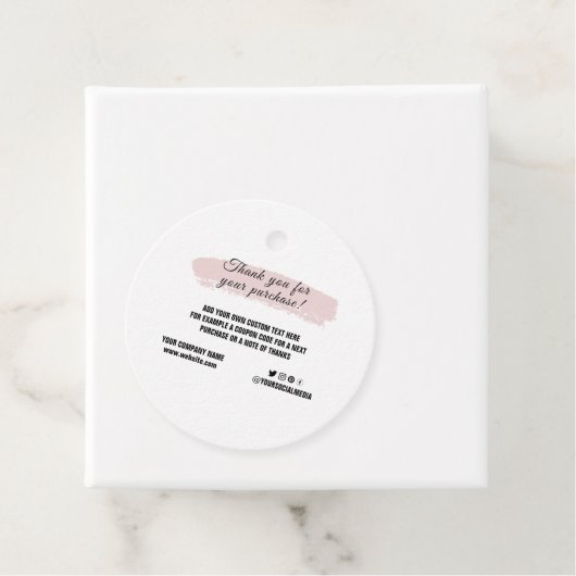 Aangepaste logo sociale media-elegant bedankt bedankjes labels (In situ)