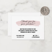 Aangepaste logo sociale media elegant bedankt notitiekaartje (Voorkant / Achterkant in situ)