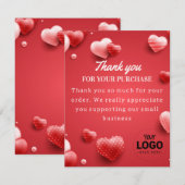 Aangepaste logo sociale media flat bedankt kaart (Voorkant / Achterkant)