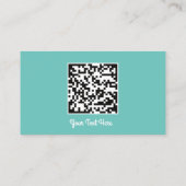 Aangepaste Logo sociale media Gold QR-code Aqua Bl Visitekaartje (Achterkant)
