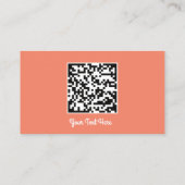 Aangepaste Logo sociale media Gold QR-code Coral Visitekaartje (Achterkant)