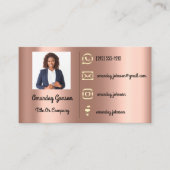 Aangepaste Logo sociale media Gold QR Code Foto Ro Visitekaartje (Voorkant)