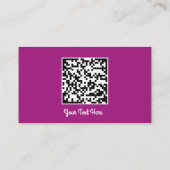 Aangepaste Logo sociale media Gold QR Code Paars Visitekaartje (Achterkant)