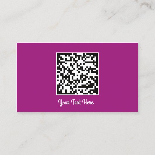Aangepaste Logo sociale media Gold QR Code Paars Visitekaartje (Achterkant)