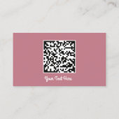 Aangepaste Logo sociale media Gold QR Code Roos Visitekaartje (Achterkant)