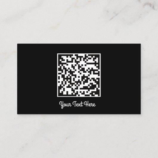 Aangepaste Logo sociale media Gold QR-code zwart w Visitekaartje (Achterkant)