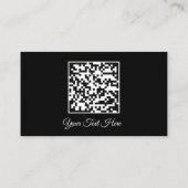 Aangepaste Logo sociale media Gold QR-code zwart w Visitekaartje (Achterkant)