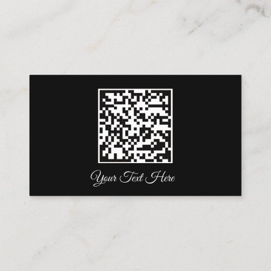 Aangepaste Logo sociale media Gold QR-code zwart w Visitekaartje (Achterkant)