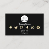 Aangepaste Logo sociale media Gold roze QR Code Pi Visitekaartje (Voorkant)