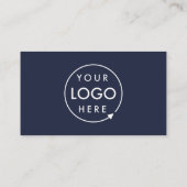 Aangepaste Logo | Sociale media in Navy Blue Moder Visitekaartje (Achterkant)
