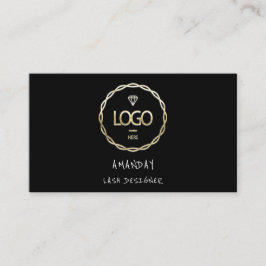 Aangepaste Logo sociale media QR-code Gold Black Visitekaartje