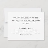 Aangepaste logo sociale media voor bedrijven dankz bedankkaart (Achterkant)