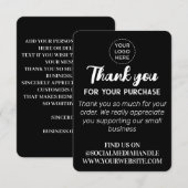 Aangepaste logo sociale media zwart flat bedankt k (Voorkant / Achterkant)