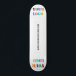 Aangepaste Logo speciale acties voor bedrijven - Persoonlijk Skateboard<br><div class="desc">Aangepaste Logo- en tekstpromoties op maat - Voeg uw Logo/Afbeelding en tekst/informatie toe - vergroot en verplaats elementen met aanpassingsgereedschap. Kies / voeg uw favoriete achtergrondkleur toe!</div>