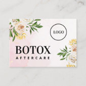 Aangepaste Logo Spring Botox Aftercare Card Visitekaartje (Voorkant)