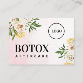 Aangepaste Logo Spring Botox Aftercare Card Visitekaartje