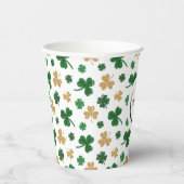 Aangepaste Logo St. Patrick Shamrock Green Gold Papieren Bekers (Rechts)