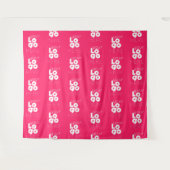 Aangepaste Logo Step + Herhaal Hot Pink Photo Back Wandkleed (Voorkant (horizontaal))