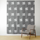 Aangepaste logo Step Repeat Grijze fotocabine-acht Wandkleed (In situ)