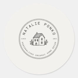 Aangepaste logo-sticker ronde sticker