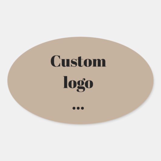 Aangepaste logo sticker, vervanging van uw logo ovale sticker (Voorkant)
