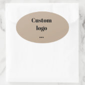 Aangepaste logo sticker, vervanging van uw logo ovale sticker (Tas)