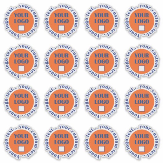 Aangepaste Logo Stickers 16 per vel (Voorkant)