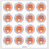 Aangepaste Logo Stickers 16 per vel (Vel)