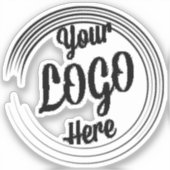 Aangepaste Logo Stickers gepersonaliseerde zakelij (Voorkant)