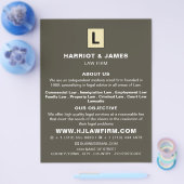 Aangepaste Logo, stijlvolle juridische services om Flyer (Enkel)