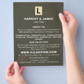 Aangepaste Logo, stijlvolle juridische services om Flyer (Hand)