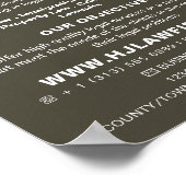 Aangepaste Logo, stijlvolle juridische services om Poster (Hoek)