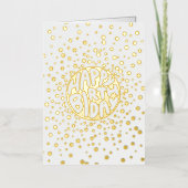 Aangepaste Logo Stijlvolle Modern Business Happy B Folie Wenskaart (Voorkant)