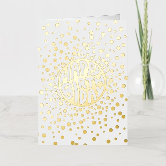 Aangepaste Logo Stijlvolle Modern Business Happy B Folie Wenskaart (Voorkant)