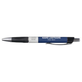 Aangepaste Logo Stijlvolle Navy Blue Naam Titel Bu Pen