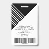 Aangepaste Logo streepjescode foto foto foto van w Badge (Achterkant)