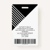 Aangepaste Logo streepjescode foto foto foto van w Badge (Achterkant)