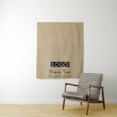Aangepaste Logo Tafel Runner Banner Script Kraft Wandkleed (In situ)