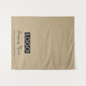 Aangepaste Logo Tafel Runner Banner Script Kraft Wandkleed (Voorkant (horizontaal))