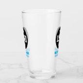 Aangepaste Logo & tekst 16oz blauw gepersonaliseer Glas (Rechts)