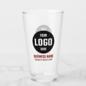 Aangepaste Logo & tekst 16oz gepersonaliseerd bier Glas (Achterkant)