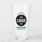 Aangepaste Logo & tekst 16oz Groen gepersonaliseer Glas (Achterkant)
