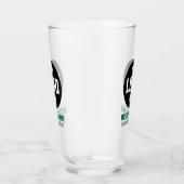 Aangepaste Logo & tekst 16oz Groen gepersonaliseer Glas (Rechts)