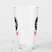 Aangepaste Logo & tekst 16oz rood gepersonaliseerd Glas (Rechts)