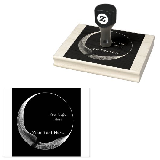 Aangepaste Logo tekst Afbeelding Wood Art Rubber S Rubberstempel (Gestempeld)