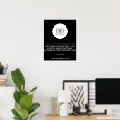 Aangepaste logo-tekst branding minimaal zwart ontw poster (Thuiskantoor)