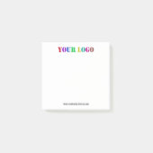 Aangepaste Logo tekst Business Post-it® notes voor (Voorkant)