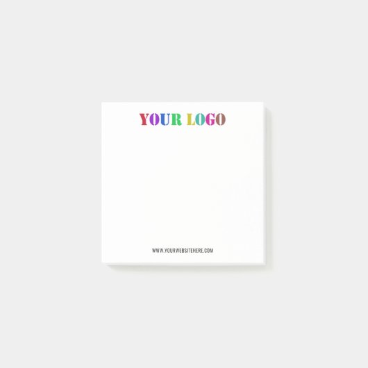 Aangepaste Logo tekst Business Post-it® notes voor (Voorkant)